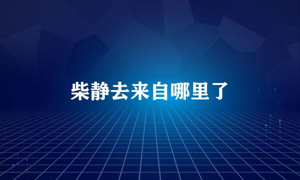 柴静去来自哪里了