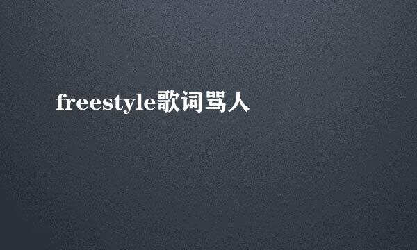 freestyle歌词骂人