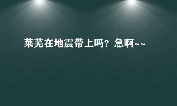 莱芜在地震带上吗？急啊~~