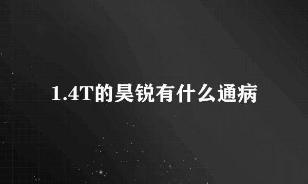 1.4T的昊锐有什么通病