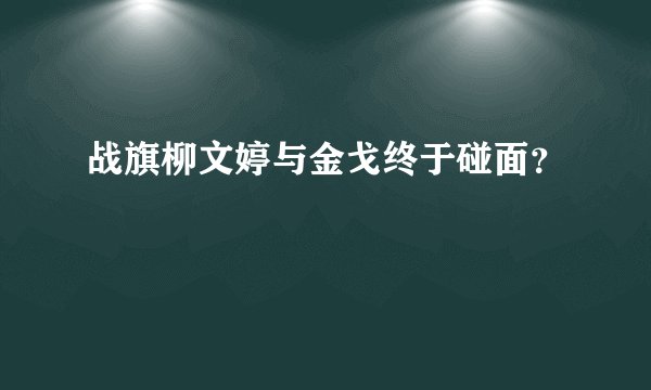 战旗柳文婷与金戈终于碰面？