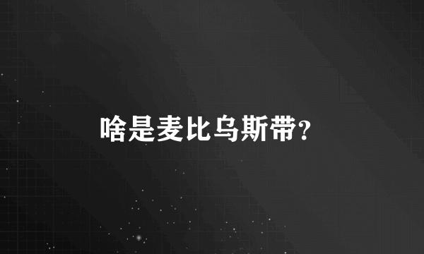 啥是麦比乌斯带？