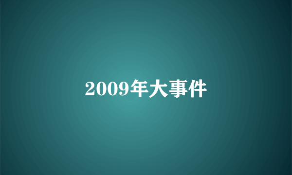 2009年大事件