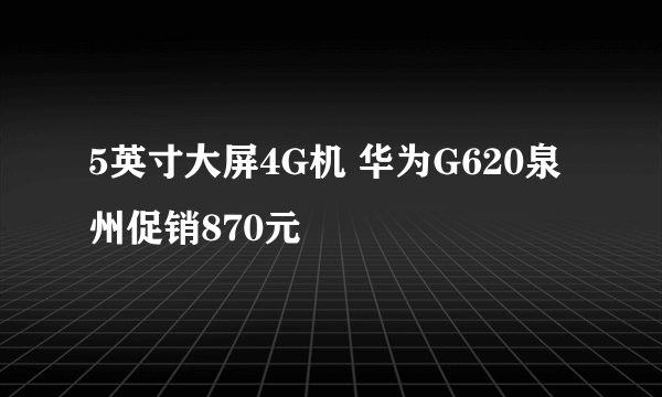 5英寸大屏4G机 华为G620泉州促销870元