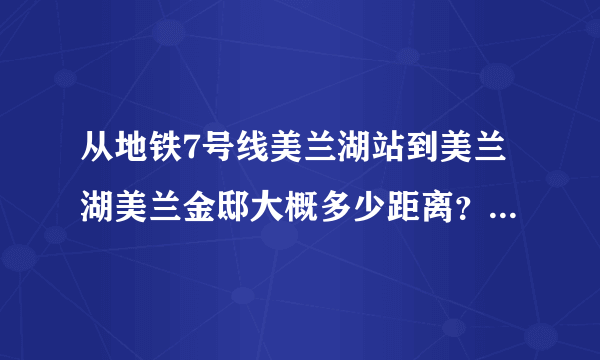 从地铁7号线美兰湖站到美兰湖美兰金邸大概多少距离？有公交车吗？地铁7号线哪个站下车到美兰金邸最近呢？