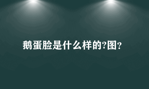 鹅蛋脸是什么样的?图？