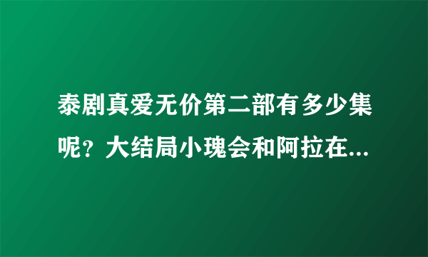 泰剧真爱无价第二部有多少集呢？大结局小瑰会和阿拉在一起麽？