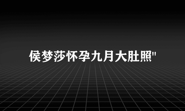 侯梦莎怀孕九月大肚照