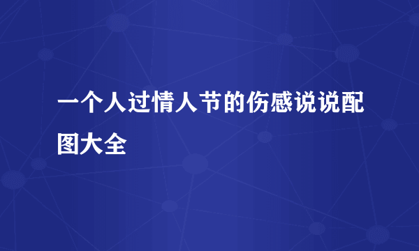 一个人过情人节的伤感说说配图大全