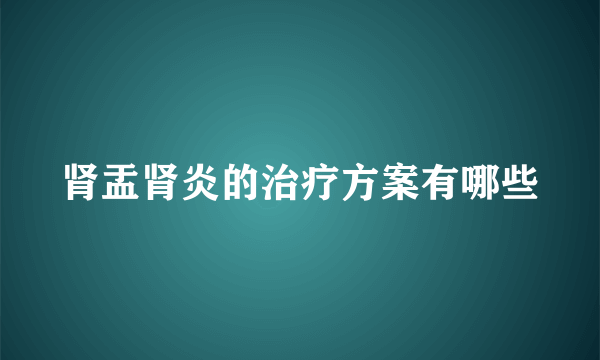 肾盂肾炎的治疗方案有哪些