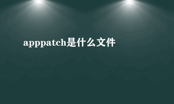 apppatch是什么文件