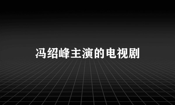 冯绍峰主演的电视剧