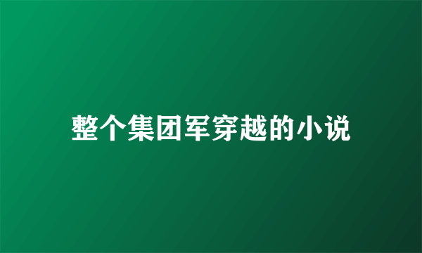 整个集团军穿越的小说