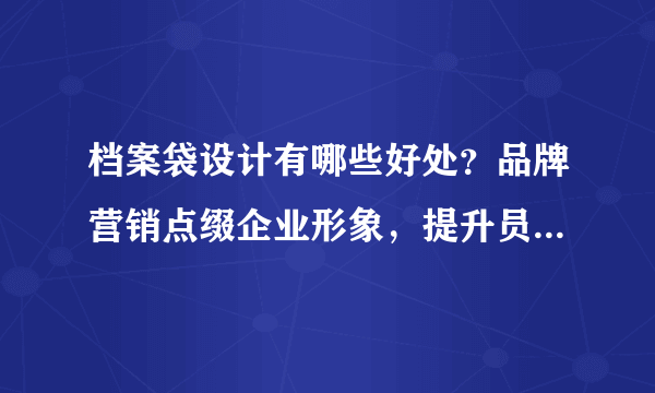 档案袋设计有哪些好处？品牌营销点缀企业形象，提升员工工作的效率