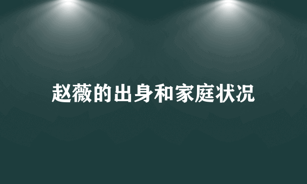 赵薇的出身和家庭状况