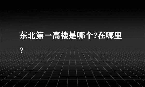 东北第一高楼是哪个?在哪里？