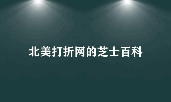 北美打折网的芝士百科